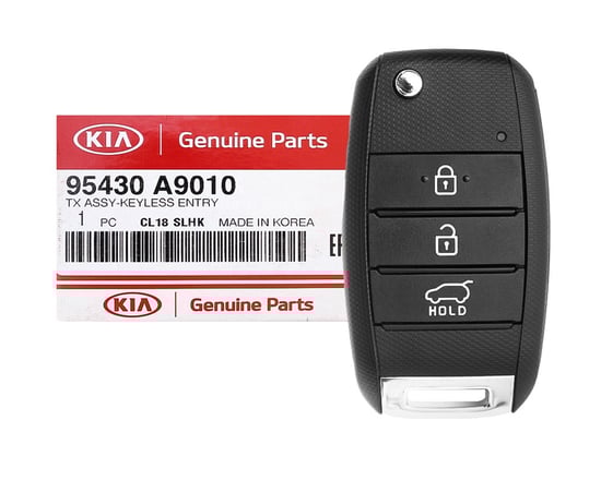 NEW-KIA-Carnival-2016-2020-Genuine-OEM-Flip-Remote-Key-3-Buttons-433MHz-95430-A9010---95430-A9000---95430-A9060--FCCID:-RKE-4F18---Emirates-Keys