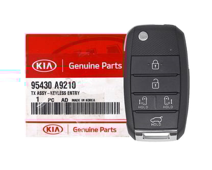 NEW-KIA-Carnival-2016-2017--Genuine-OEM-Flip-Remote-Key-5-Buttons-433MHz-95430-A9210-95430A9210---FCCID:-RKE-4F20---Emirates-Keys