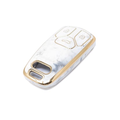New-Aftermarket-Nano-High-Quality-Marble-Cover-For-Audi-Remote-Key-3-Buttons-White-Color-Audi-B12J---Emirates-Keys