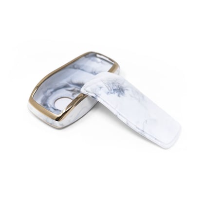New-Aftermarket-Nano-High-Quality-Marble-Cover-For-Mercedes-Benz-Remote-Key-4-Buttons-White-Color-Benz-B12J4---Emirates-Keys