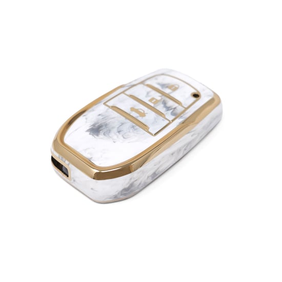 New-Aftermarket-Nano-High-Quality-Marble-Cover-For-Toyota-Remote-Key-3-Buttons-White-Color-TYT-A12J3H---Emirates-Keys