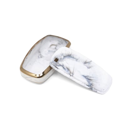 New-Aftermarket-Nano-High-Quality-Marble-Cover-For-Ford-Remote-Key-4-Buttons-White-Color-Ford-B12J4---Emirates-Keys