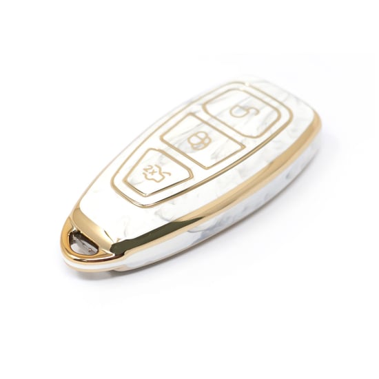 New-Aftermarket-Nano-High-Quality-Marble-Cover-For-Ford-Remote-Key-3-Buttons-White-Color-Ford-D12J---Emirates-Keys