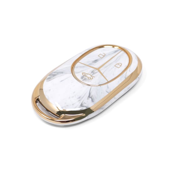 New-Aftermarket-Nano-High-Quality-Marble-Cover-For-NIO-Remote-Key-3-Buttons-White-Color-NIO-B12J---Emirates-Keys