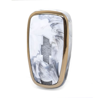 New-Aftermarket-Nano-High-Quality-Marble-Cover-For-Chevrolet-Remote-Key-5-Buttons-White-Color-CRL-B12J5A---Emirates-Keys