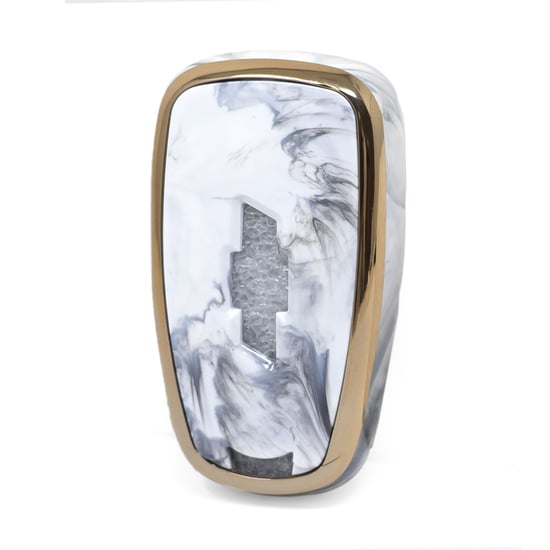 New-Aftermarket-Nano-High-Quality-Marble-Cover-For-Chevrolet-Remote-Key-5-Buttons-White-Color-CRL-B12J5A---Emirates-Keys