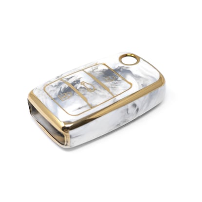 New-Aftermarket-Nano-High-Quality-Marble-Cover-For-Changan-Flip-Remote-Key-3-Buttons-White-Color-CA-B12J---Emirates-Keys