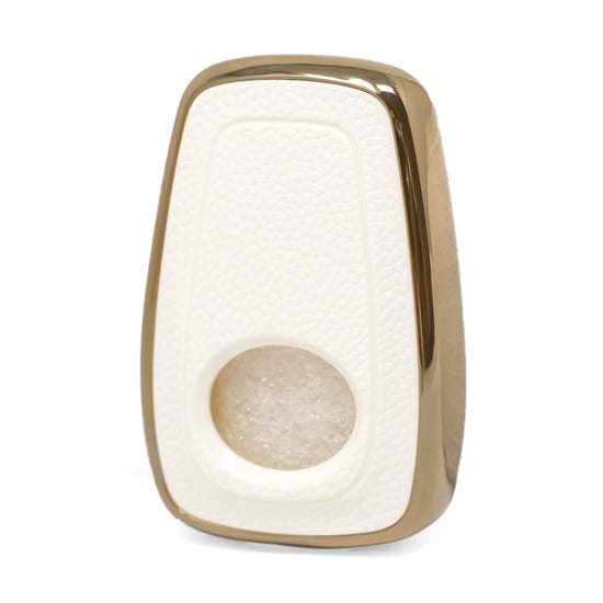 New-Aftermarket-Nano-High-Quality-Gold-Leather-Cover-For-TATA-Remote-Key-4-Buttons-White-Color-TATA-A13J---Emirates-Keys