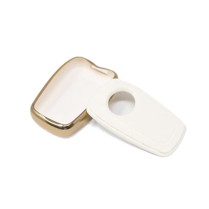 New-Aftermarket-Nano-High-Quality-Gold-Leather-Cover-For-TATA-Remote-Key-4-Buttons-White-Color-TATA-A13J---Emirates-Keys