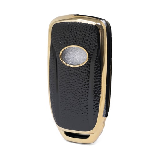 New-Aftermarket-Nano-High-Quality-Gold-Leather-Cover-For-TATA-Remote-Key-3-Buttons-Black-Color-TATA-B13J---Emirates-Keys