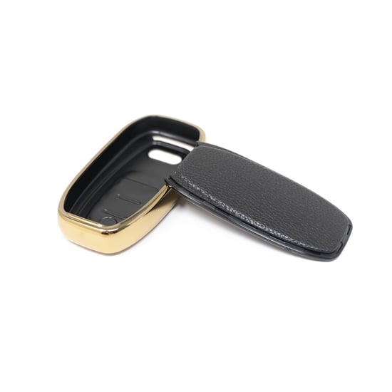 New-Aftermarket-Nano-High-Quality-Gold-Leather-Cover-For-Audi-Remote-Key-3-Buttons-Black-Color-Audi-A13J---Emirates-Keys