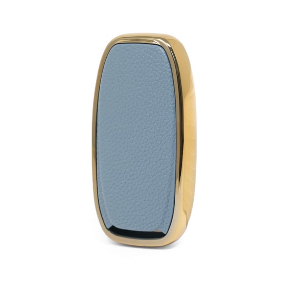 New-Aftermarket-Nano-High-Quality-Gold-Leather-Cover-For-Audi-Remote-Key-3-Buttons-Gray-Color-Audi-A13J---Emirates-Keys