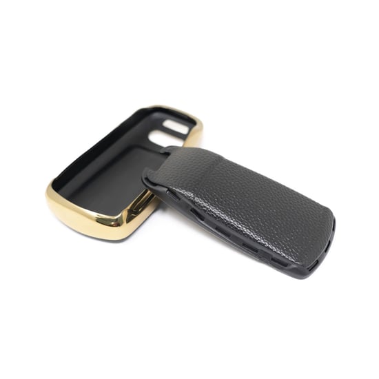New-Aftermarket-Nano-High-Quality-Gold-Leather-Cover-For-Audi-Remote-Key-3-Buttons-Black-Color-Audi-B13J---Emirates-Keys