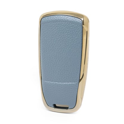 New-Aftermarket-Nano-High-Quality-Gold-Leather-Cover-For-Audi-Remote-Key-3-Buttons-Gray-Color-Audi-B13J---Emirates-Keys