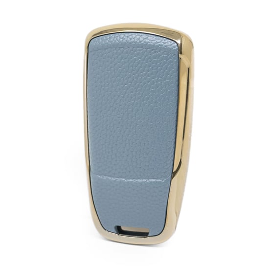 New-Aftermarket-Nano-High-Quality-Gold-Leather-Cover-For-Audi-Remote-Key-3-Buttons-Gray-Color-Audi-B13J---Emirates-Keys