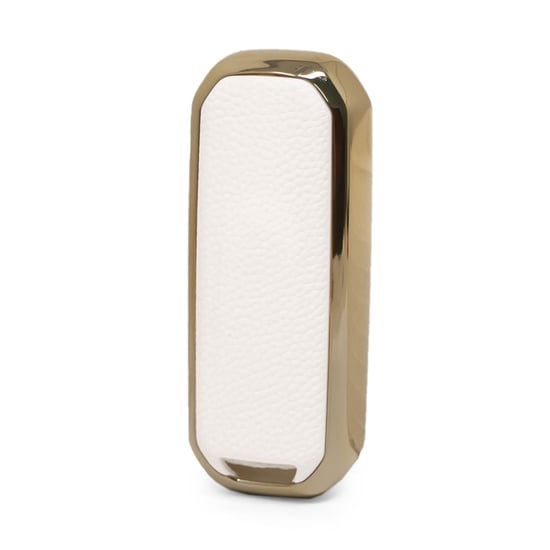 New-Aftermarket-Nano-High-Quality-Gold-Leather-Cover-For-Baojun-Remote-Key-3-Buttons-White-Color-BJ-A13J---Emirates-Keys