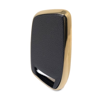 New-Aftermarket-Nano-High-Quality-Gold-Leather-Cover-For-Baojun-Remote-Key-3-Buttons-Black-Color-BJ-C13J---Emirates-Keys