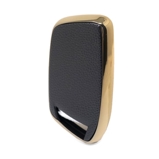 New-Aftermarket-Nano-High-Quality-Gold-Leather-Cover-For-Baojun-Remote-Key-3-Buttons-Black-Color-BJ-C13J---Emirates-Keys