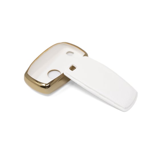 New-Aftermarket-Nano-High-Quality-Gold-Leather-Cover-For-BMW-Remote-Key-4-Buttons-White-Color-BMW-A13J4A---Emirates-Keys