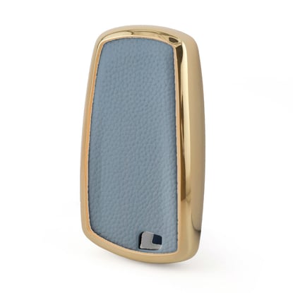 New-Aftermarket-Nano-High-Quality-Gold-Leather-Cover-For-BMW-Remote-Key-4-Buttons-Gray-Color-BMW-A13J4A---Emirates-Keys