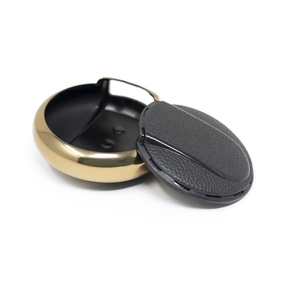 New-Aftermarket-Nano-High-Quality-Gold-Leather-Cover-For-Mini-Cooper-Remote-Key-4-Buttons-Black-Color-BMW-C13J4---Emirates-Keys
