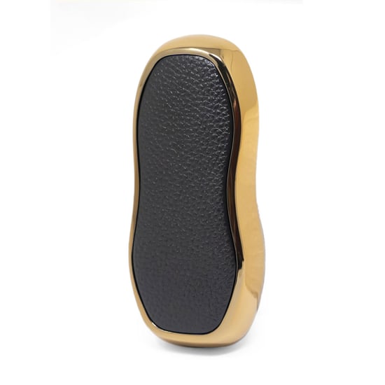 New-Aftermarket-Nano-High-Quality-Gold-Leather-Cover-For-Porsche-Remote-Key-3-Buttons-Black-Color-PSC-A13J---Emirates-Keys