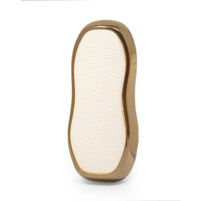New-Aftermarket-Nano-High-Quality-Gold-Leather-Cover-For-Porsche-Remote-Key-3-Buttons-White-Color-PSC-A13J---Emirates-Keys