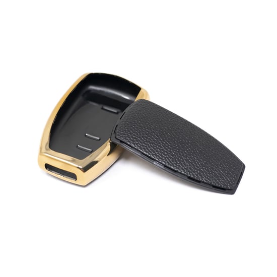 New-Aftermarket-Nano-High-Quality-Gold-Leather-Cover-For-BAIC-Remote-Key-4-Buttons-Black-Color-BQ-A13J---Emirates-Keys