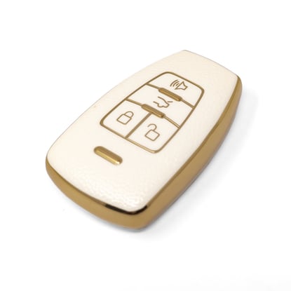 New-Aftermarket-Nano-High-Quality-Gold-Leather-Cover-For-BAIC-Remote-Key-4-Buttons-White-Color-BQ-A13J---Emirates-Keys