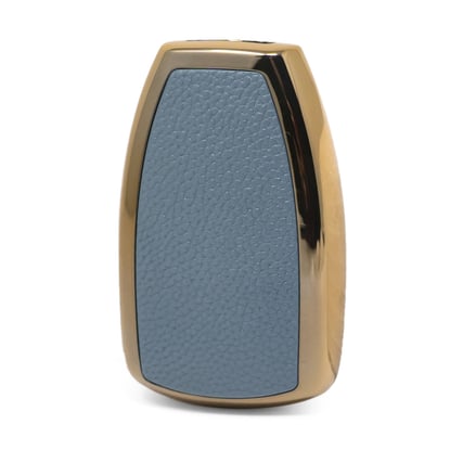 New-Aftermarket-Nano-High-Quality-Gold-Leather-Cover-For-BAIC-Remote-Key-4-Buttons-Gray-Color-BQ-A13J---Emirates-Keys