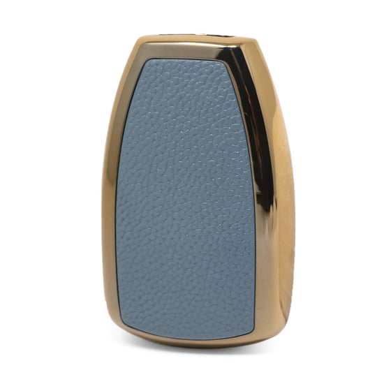 New-Aftermarket-Nano-High-Quality-Gold-Leather-Cover-For-BAIC-Remote-Key-4-Buttons-Gray-Color-BQ-A13J---Emirates-Keys