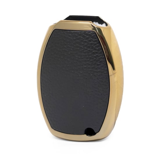 New-Aftermarket-Nano-High-Quality-Gold-Leather-Cover-For-Mercedes-Benz-Remote-Key-3-Buttons-Black-Color-Benz-A13J---Emirates-Keys