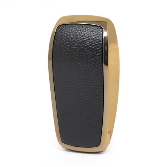 New-Aftermarket-Nano-High-Quality-Gold-Leather-Cover-For-Mercedes-Benz-Remote-Key-3-Buttons-Black-Color-Benz-B13J---Emirates-Keys
