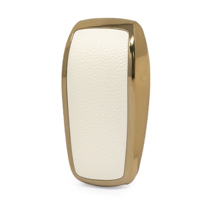 New-Aftermarket-Nano-High-Quality-Gold-Leather-Cover-For-Mercedes-Benz-Remote-Key-3-Buttons-White-Color-Benz-B13J---Emirates-Keys