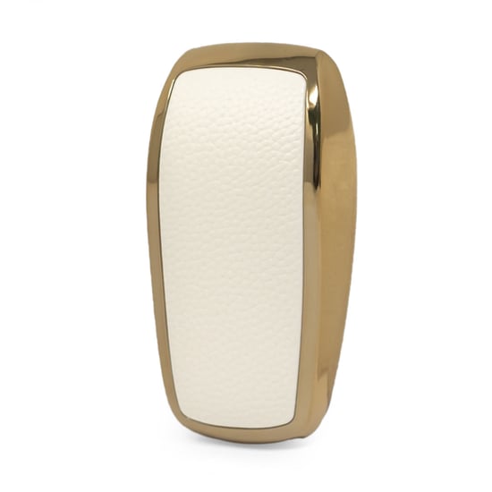 New-Aftermarket-Nano-High-Quality-Gold-Leather-Cover-For-Mercedes-Benz-Remote-Key-3-Buttons-White-Color-Benz-B13J---Emirates-Keys