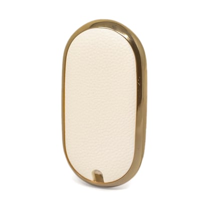 New-Aftermarket-Nano-High-Quality-Gold-Leather-Cover-For-Mercedes-Benz-Remote-Key-3-Buttons-White-Color-Benz-C13J---Emirates-Keys