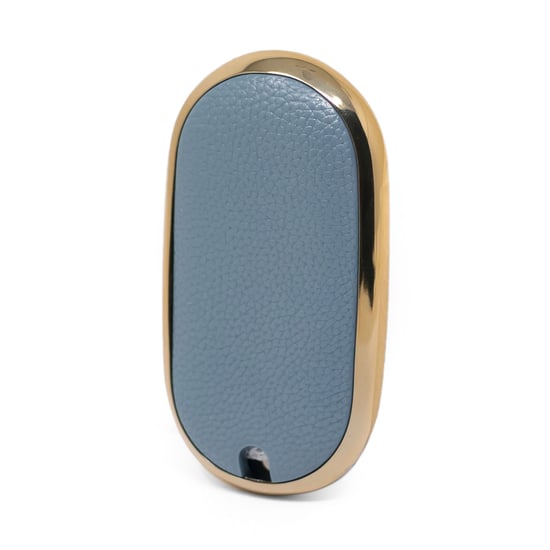New-Aftermarket-Nano-High-Quality-Gold-Leather-Cover-For-Mercedes-Benz-Remote-Key-3-Buttons-Gray-Color-Benz-C13J---Emirates-Keys