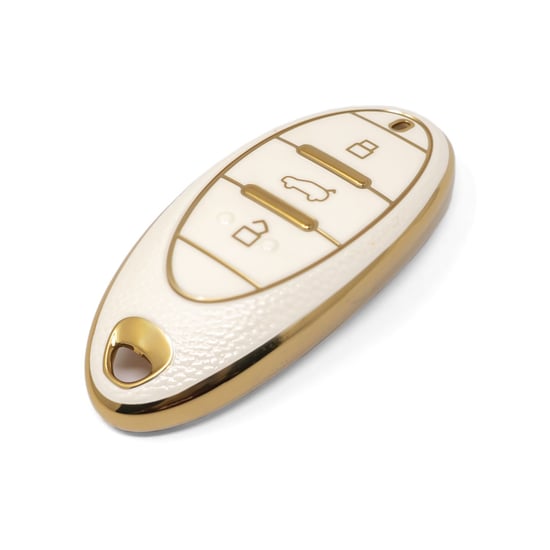 New-Aftermarket-Nano-High-Quality-Gold-Leather-Cover-For-Bestune-Remote-Key-3-Buttons-White-Color-BT-A13J---Emirates-Keys