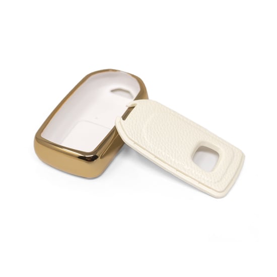 New-Aftermarket-Nano-High-Quality-Gold-Leather-Cover-For-Honda-Remote-Key-2-Buttons-White-Color-HD-A13J2---Emirates-Keys