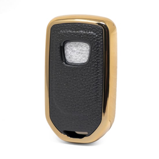 New-Aftermarket-Nano-High-Quality-Gold-Leather-Cover-For-Honda-Remote-Key-3-Buttons-Black-Color-HD-A13J3A---Emirates-Keys
