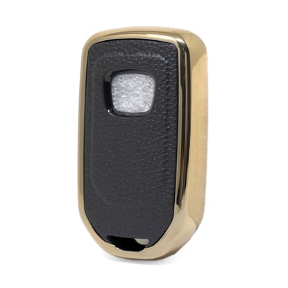 New-Aftermarket-Nano-High-Quality-Gold-Leather-Cover-For-Honda-Remote-Key-3-Buttons-Black-Color-HD-A13J3B---Emirates-Keys