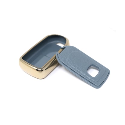 New-Aftermarket-Nano-High-Quality-Gold-Leather-Cover-For-Honda-Remote-Key-3-Buttons-Gray-Color-HD-A13J3B---Emirates-Keys