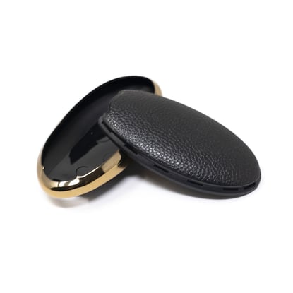 New-Aftermarket-Nano-High-Quality-Gold-Leather-Cover-For-BYD-Remote-Key-4-Buttons-Black-Color-BYD-B13J---Emirates-Keys