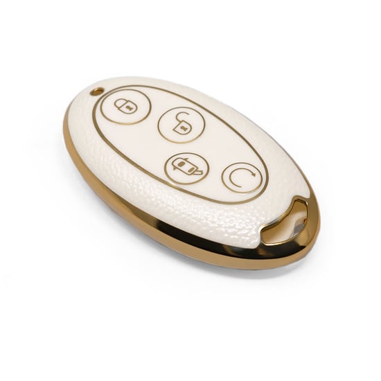 New-Aftermarket-Nano-High-Quality-Gold-Leather-Cover-For-BYD-Remote-Key-4-Buttons-White-Color-BYD-B13J---Emirates-Keys