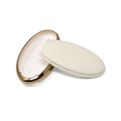 New-Aftermarket-Nano-High-Quality-Gold-Leather-Cover-For-BYD-Remote-Key-4-Buttons-White-Color-BYD-B13J---Emirates-Keys