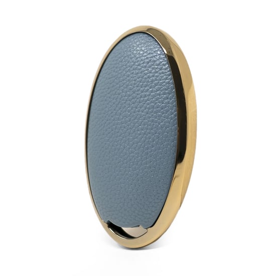 New-Aftermarket-Nano-High-Quality-Gold-Leather-Cover-For-BYD-Remote-Key-4-Buttons-Gray-Color-BYD-B13J---Emirates-Keys