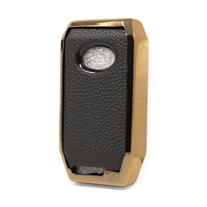 New-Aftermarket-Nano-High-Quality-Gold-Leather-Cover-For-BYD-Remote-Key-4-Buttons-Black-Color-BYD-C13J---Emirates-Keys