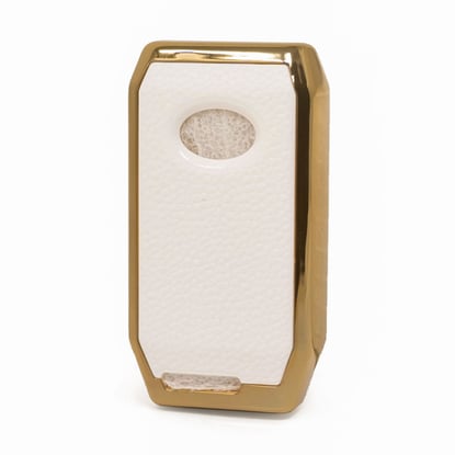 New-Aftermarket-Nano-High-Quality-Gold-Leather-Cover-For-BYD-Remote-Key-4-Buttons-White-Color-BYD-C13J---Emirates-Keys