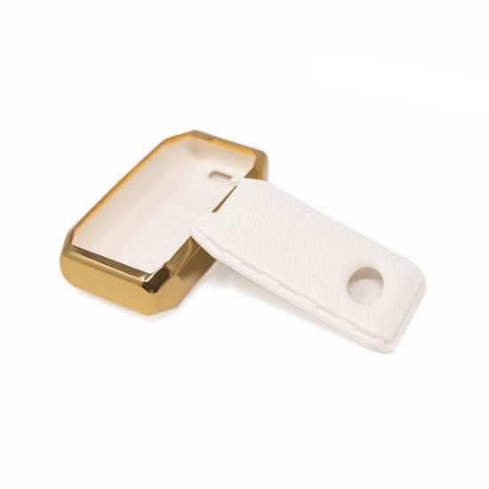 New-Aftermarket-Nano-High-Quality-Gold-Leather-Cover-For-BYD-Remote-Key-4-Buttons-White-Color-BYD-C13J---Emirates-Keys