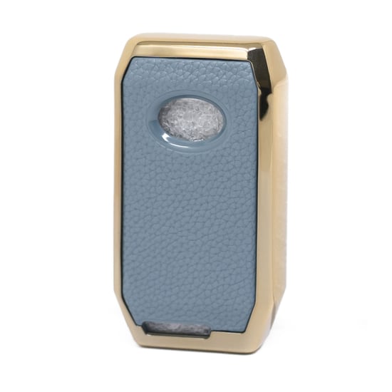 New-Aftermarket-Nano-High-Quality-Gold-Leather-Cover-For-BYD-Remote-Key-4-Buttons-Gray-Color-BYD-C13J---Emirates-Keys